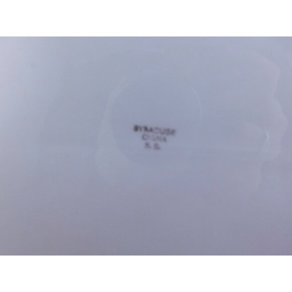 Syracuse China Cloisonne 14" Oval Serving Platter Birds Flowers Gold Trim - Picture 6 of 6